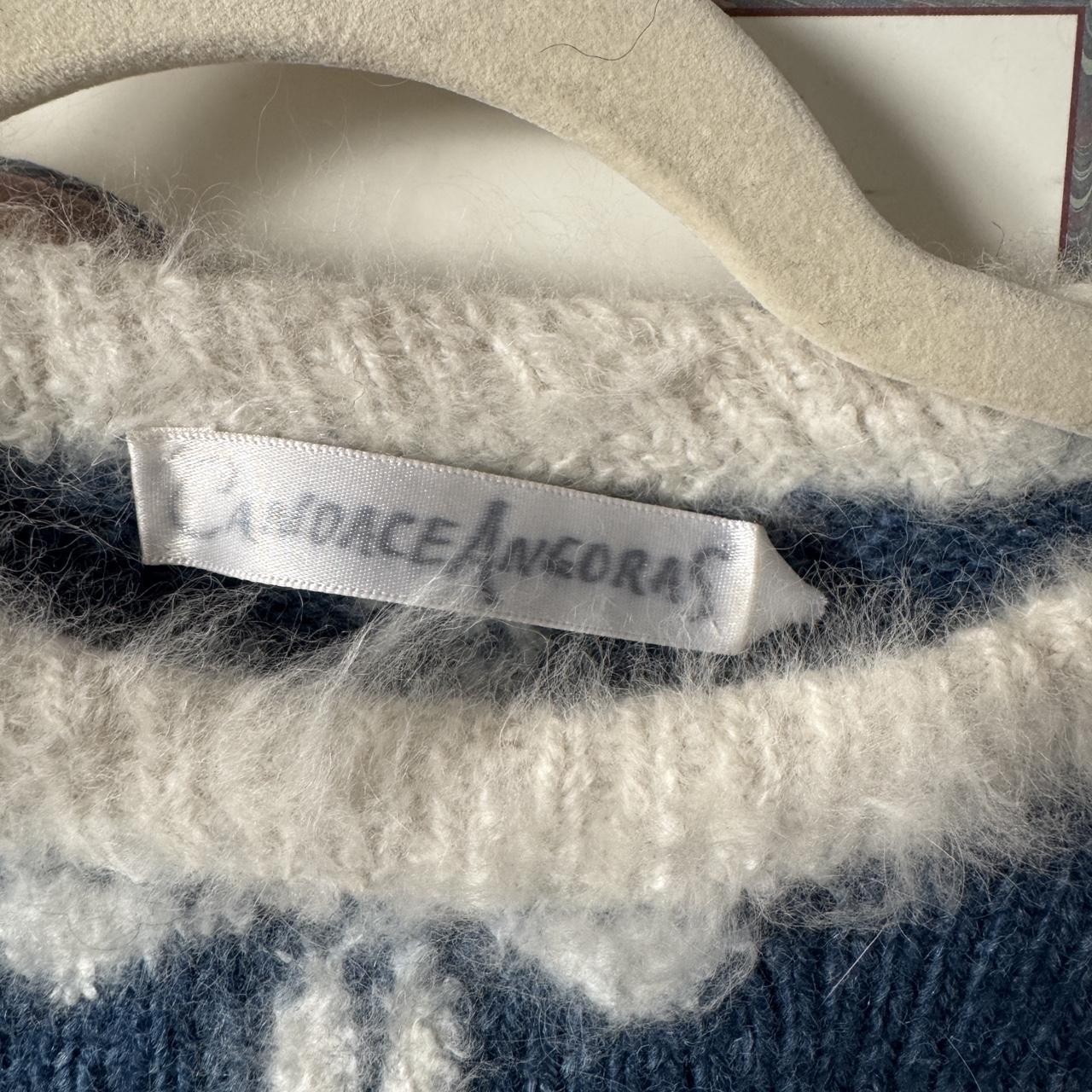 Angora knit flower sweater (S/M)