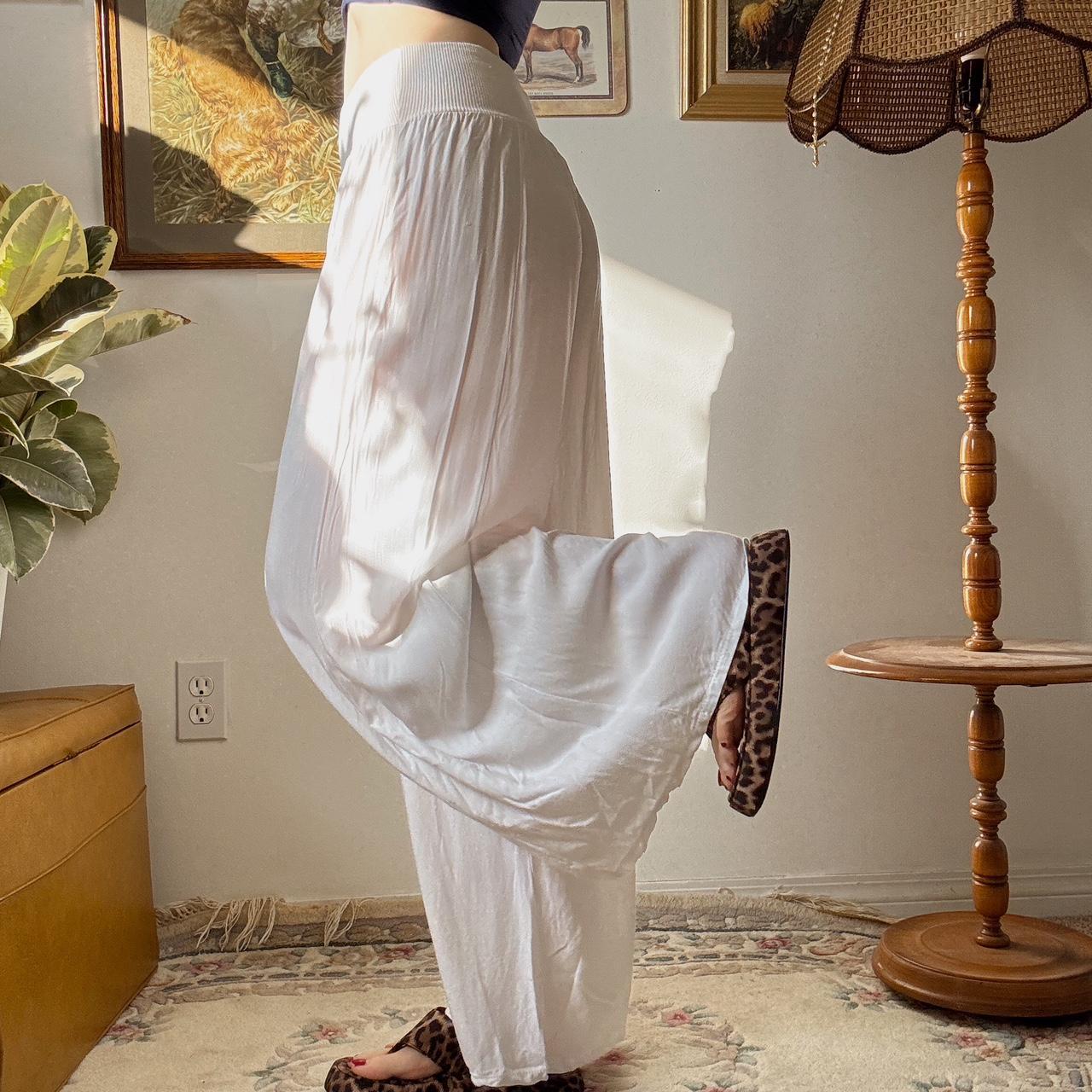 White wide leg pants (M)