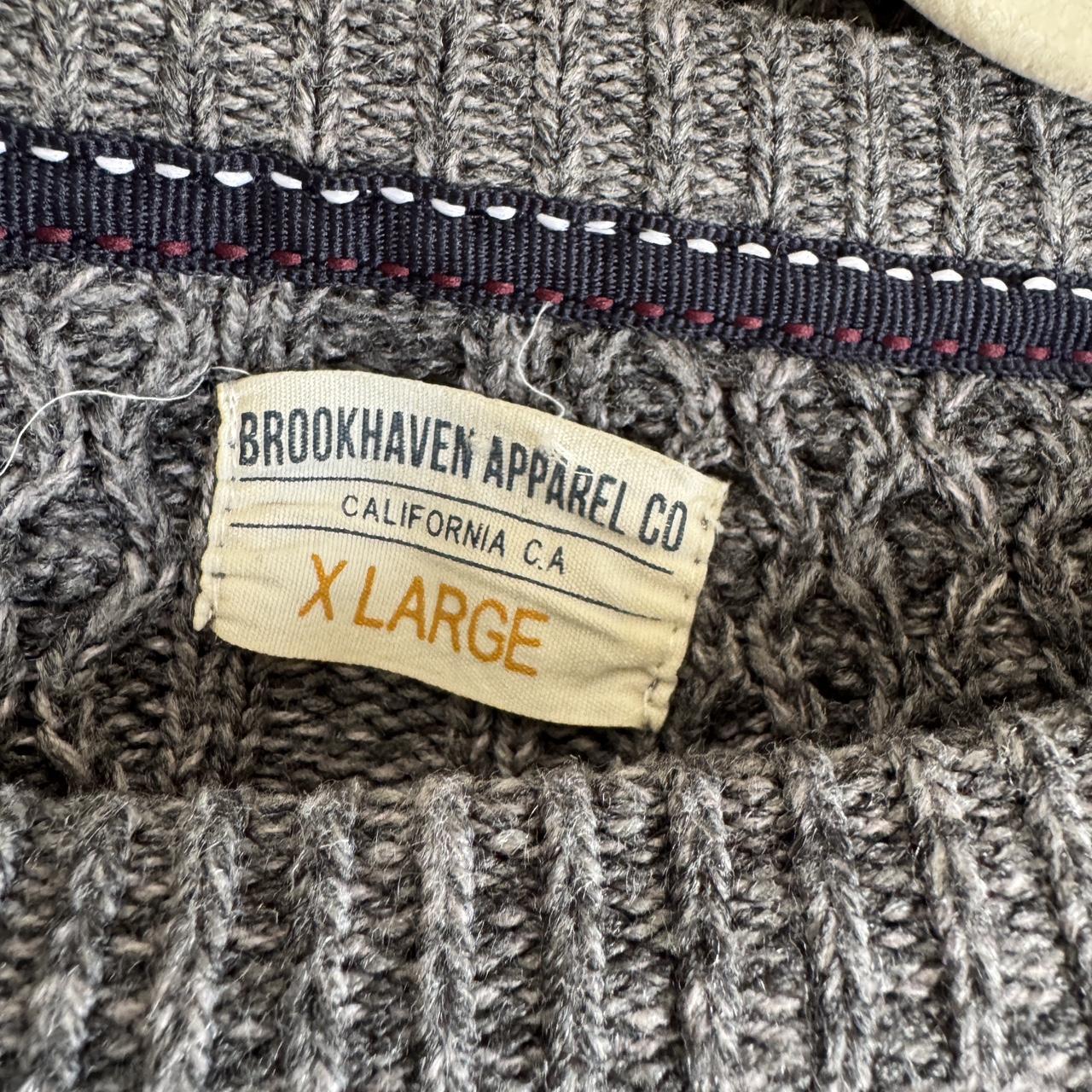 Grey chunky cable knit sweater (XL)
