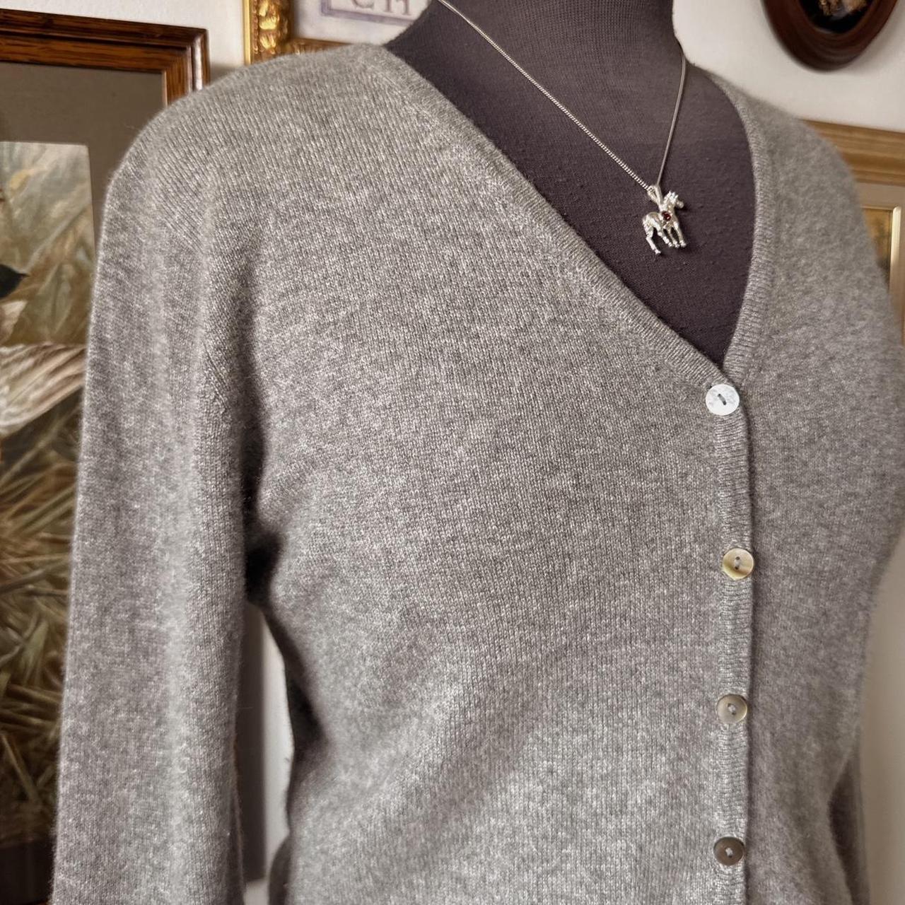 Soft grey cashmere cardigan (S)