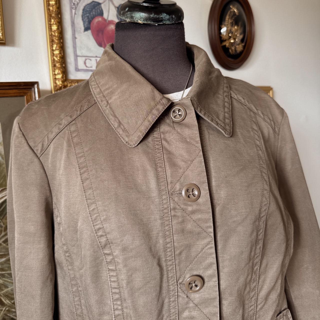 Brown linen blend jacket (M)