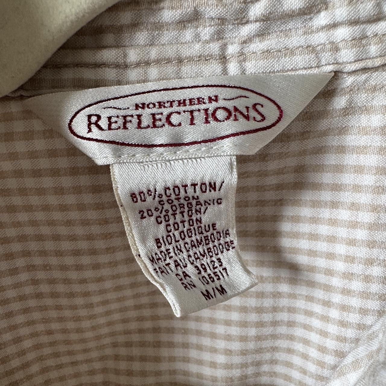 Cream gingham button up (M)