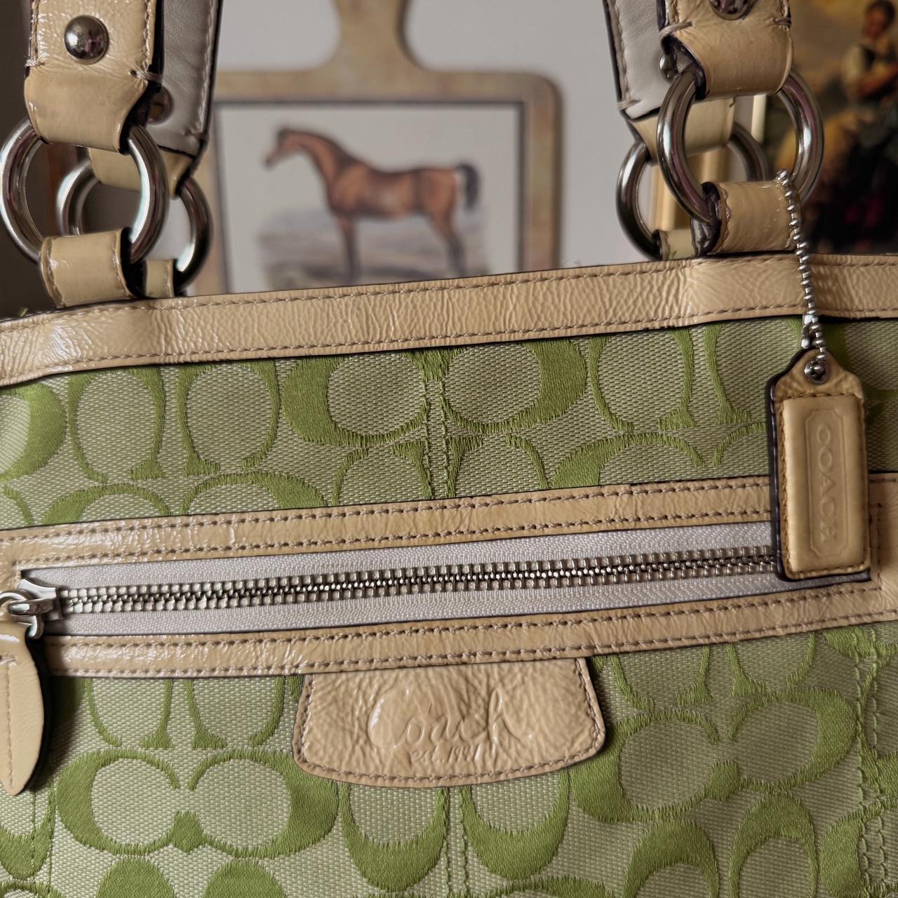 Green coach shoulder bag