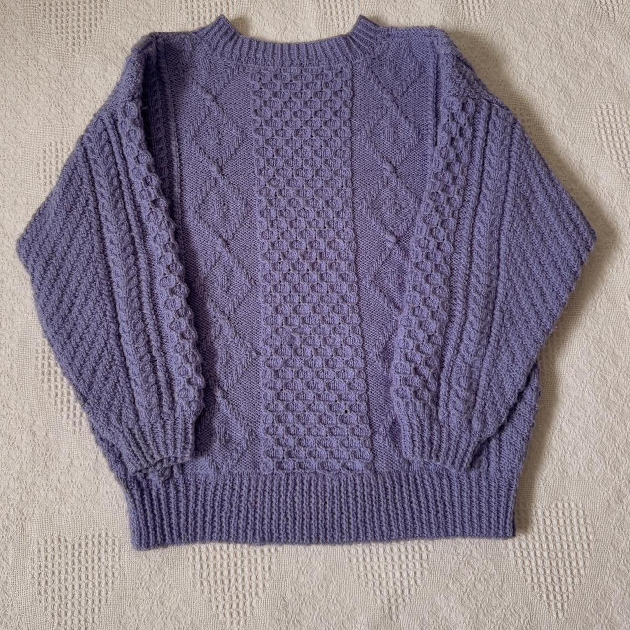 Lavender cable knit sweater (S)