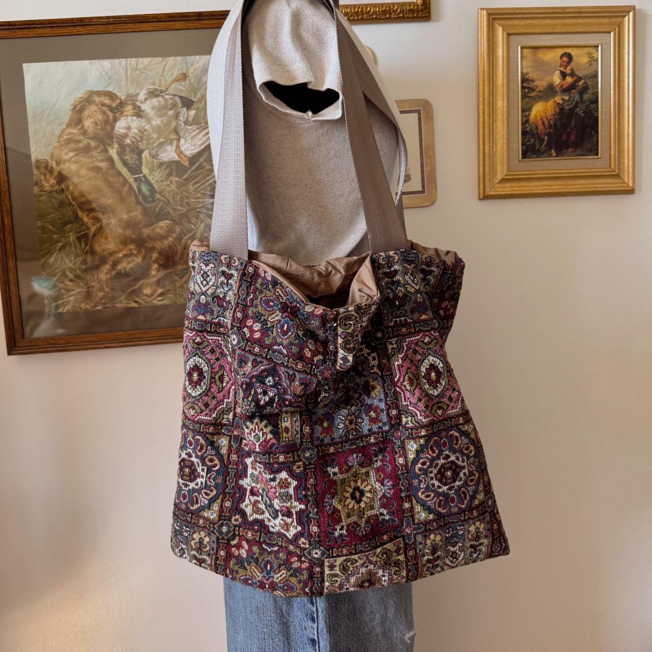 Boho tapestry tote bag
