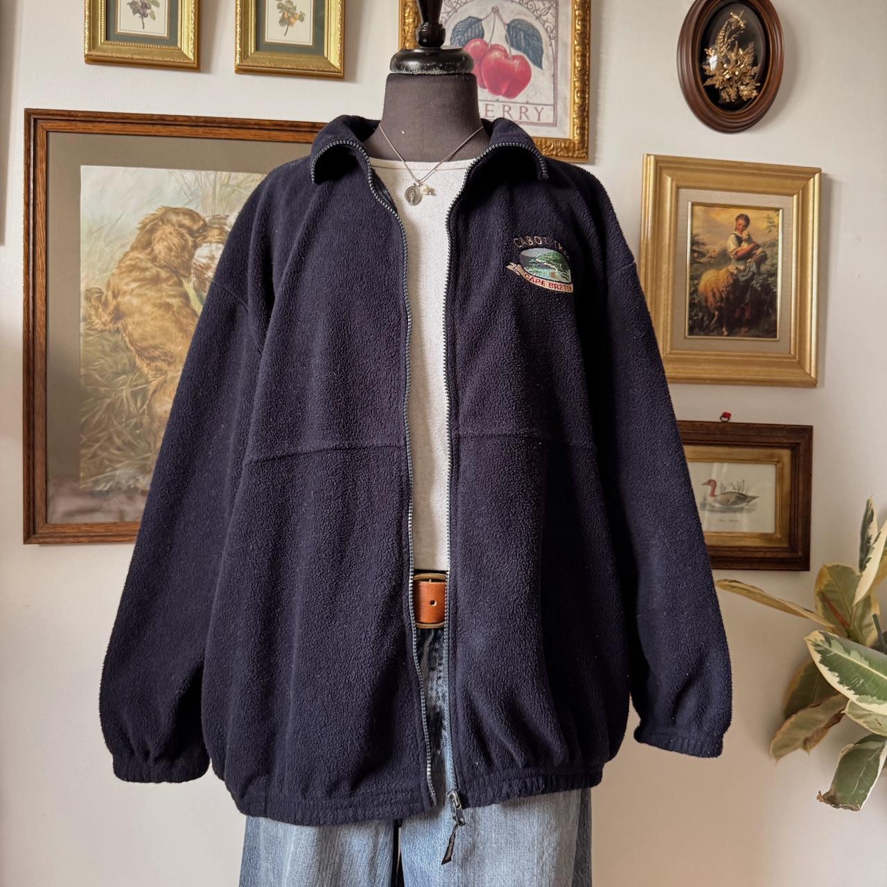 Navy oversized fleece zip up (XL)