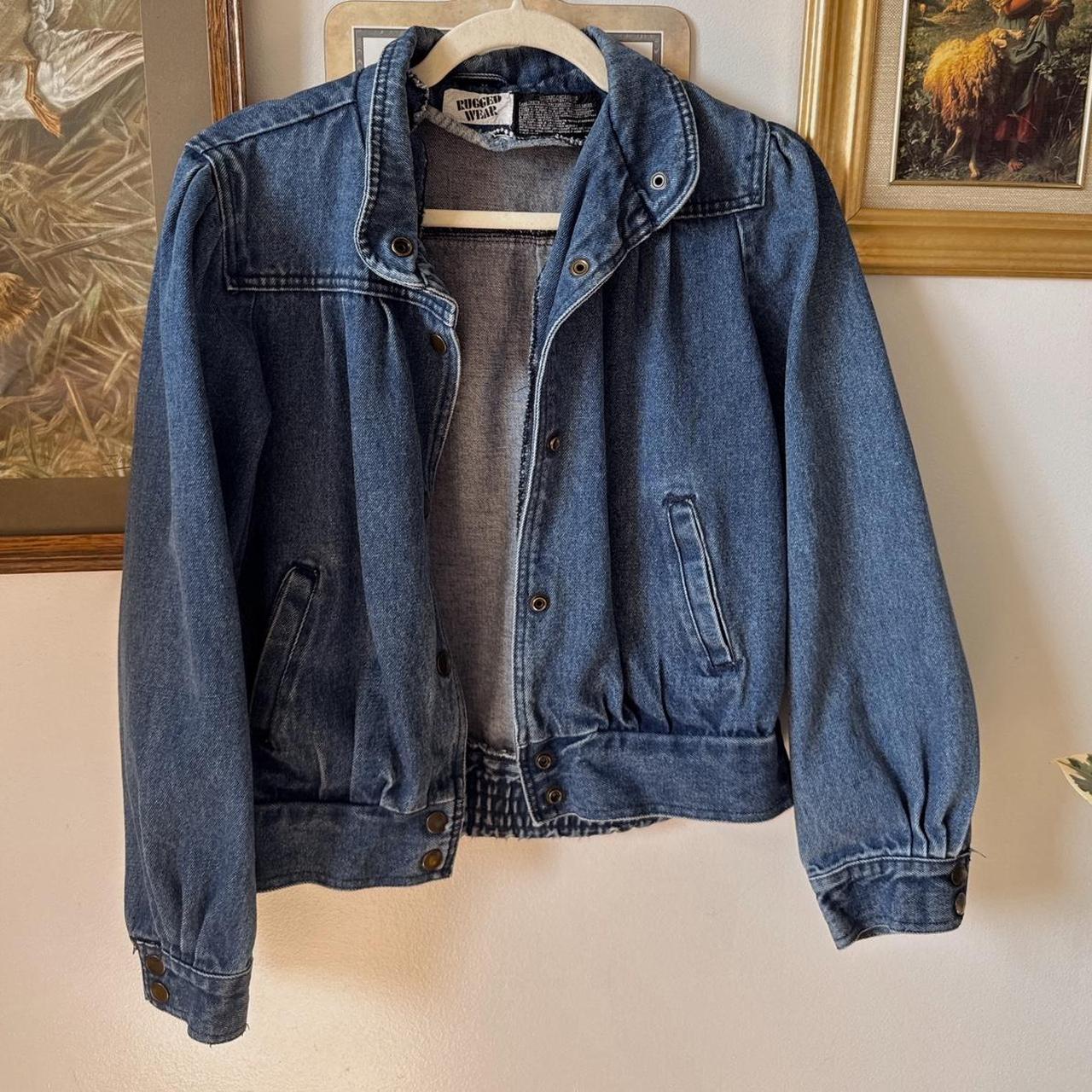 Vintage denim bomber jacket (M)