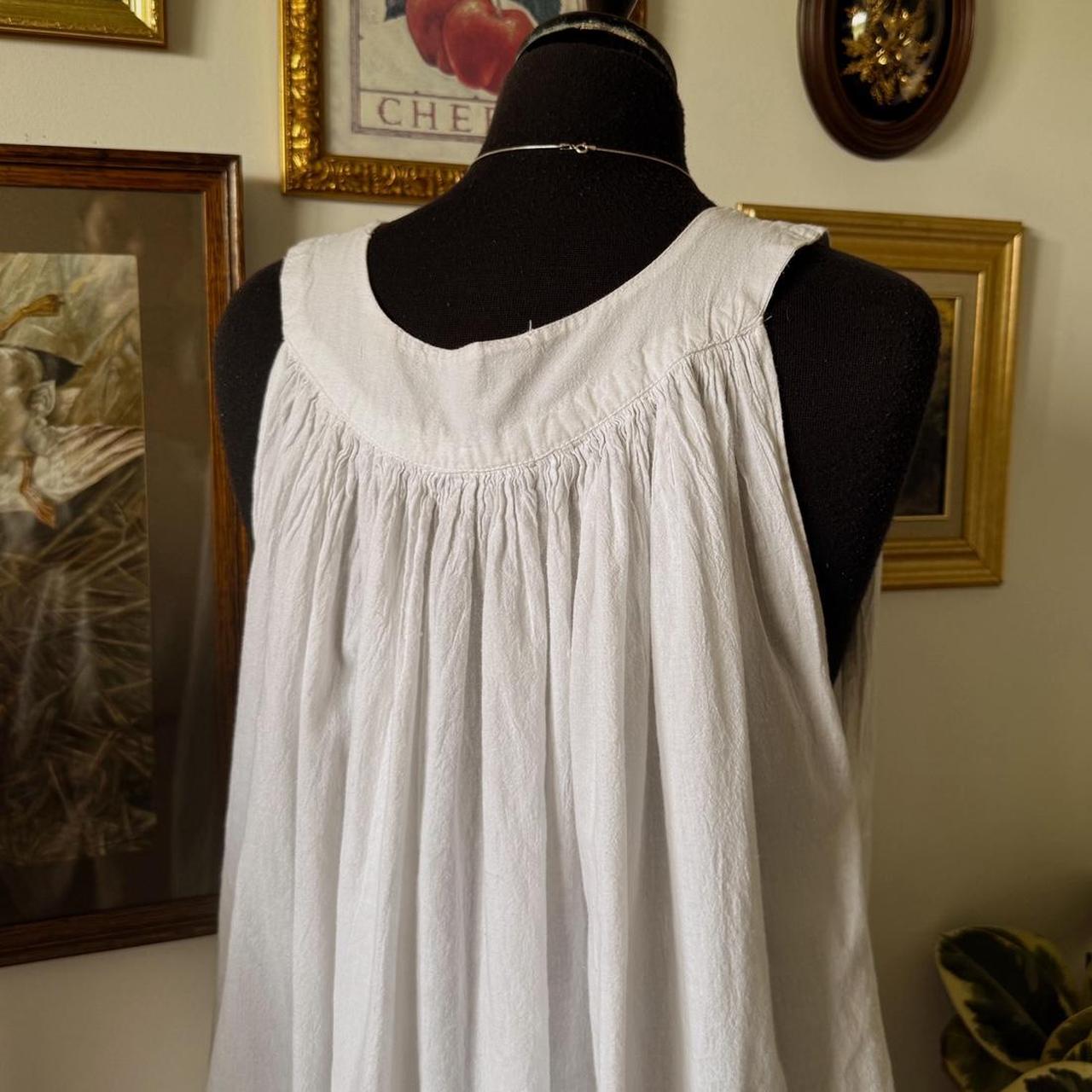 White cotton maxi dress (L)