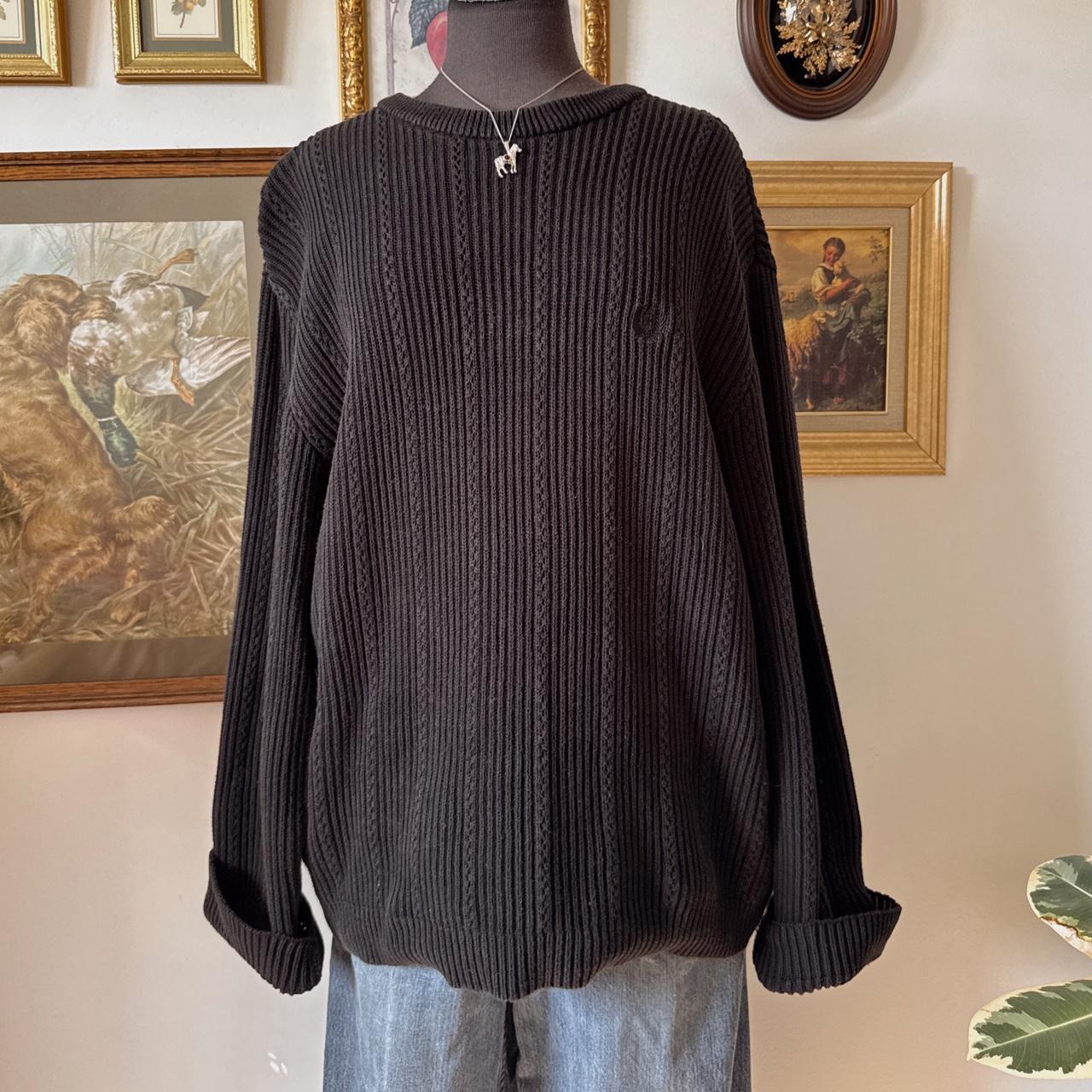 Black chunky knit sweater (XL)