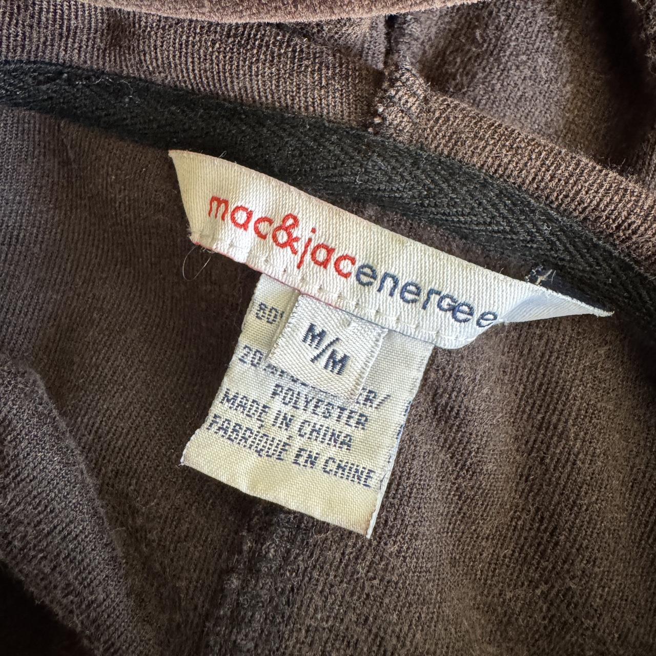 Brown velour zip up hoodie (M)