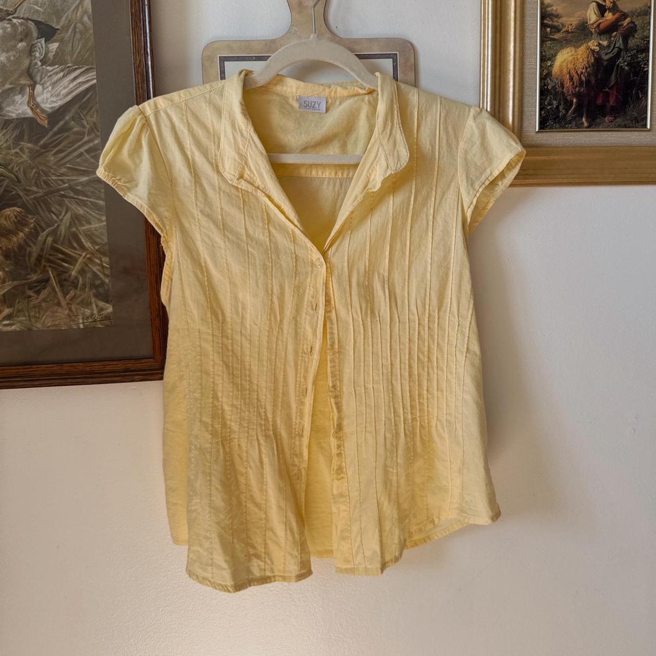 Butter yellow cotton blouse (XL)