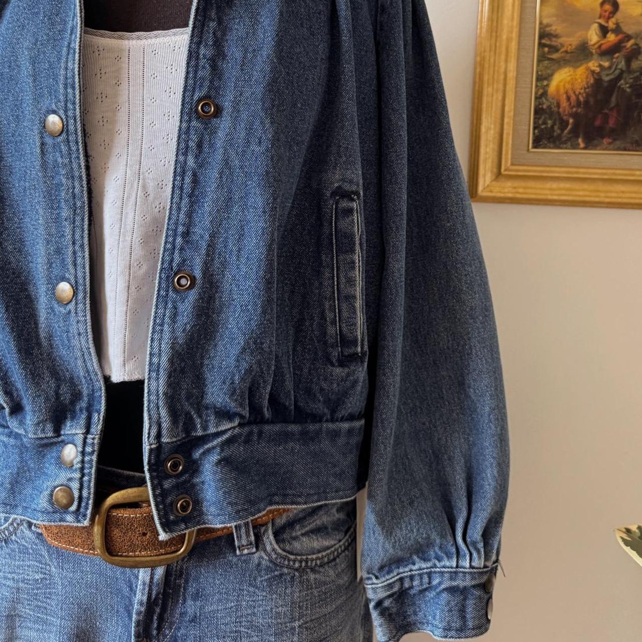 Vintage denim bomber jacket (M)