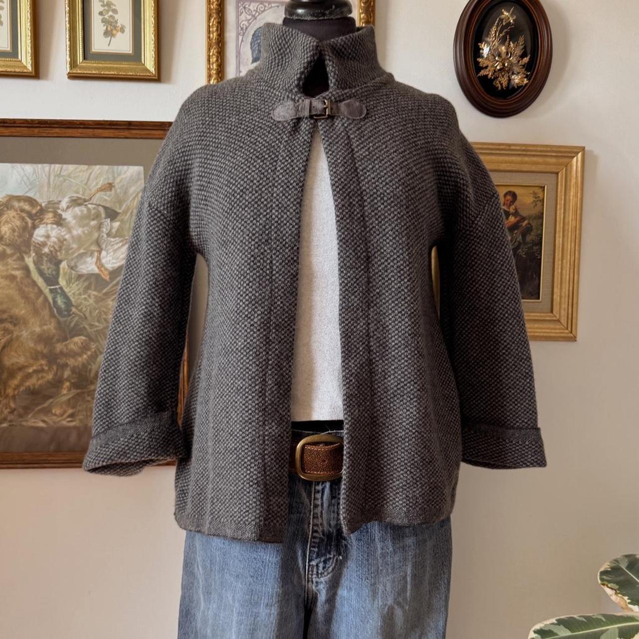 Grey wool peacoat (S)