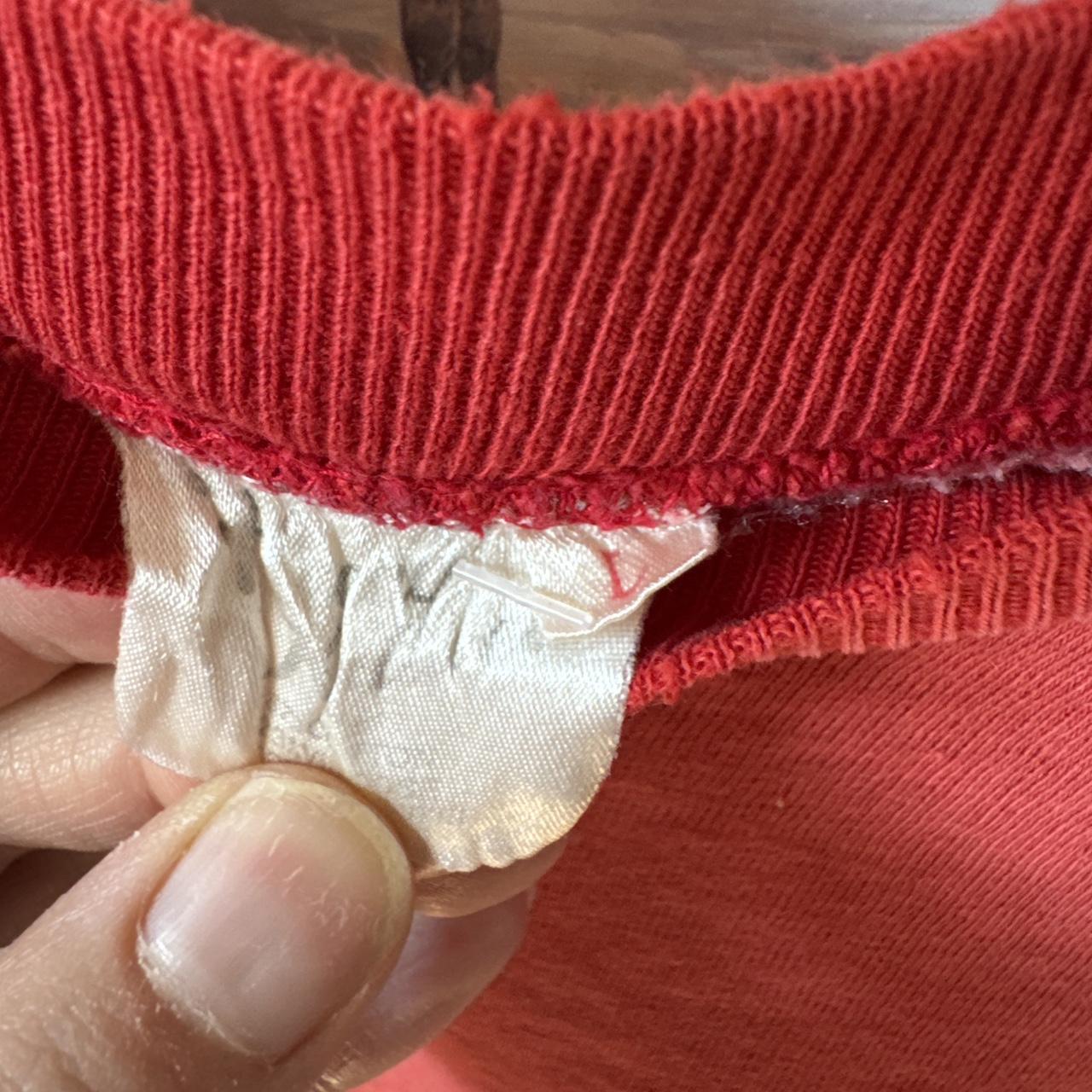 70s red slouch crew neck (XS)