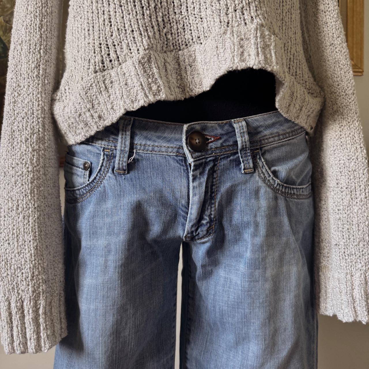 Y2K low rise wide leg jeans (S)