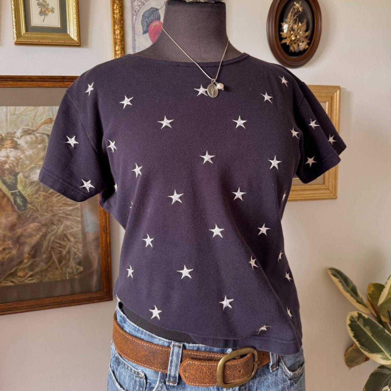 Navy star tee (L)