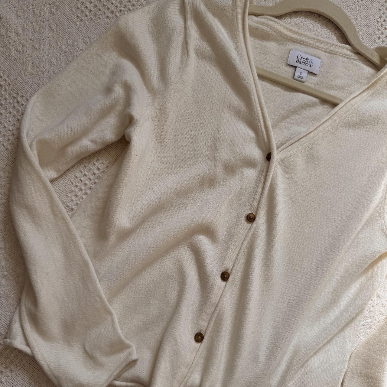 Cream knit cardigan (S)