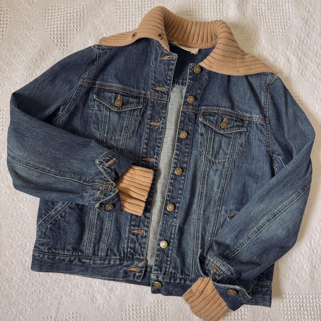 Funnel neck denim jacket (M)