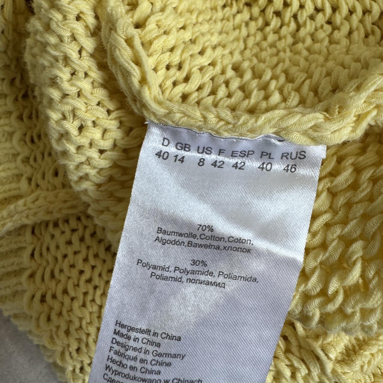 Soft yellow boatneck knit top (M)