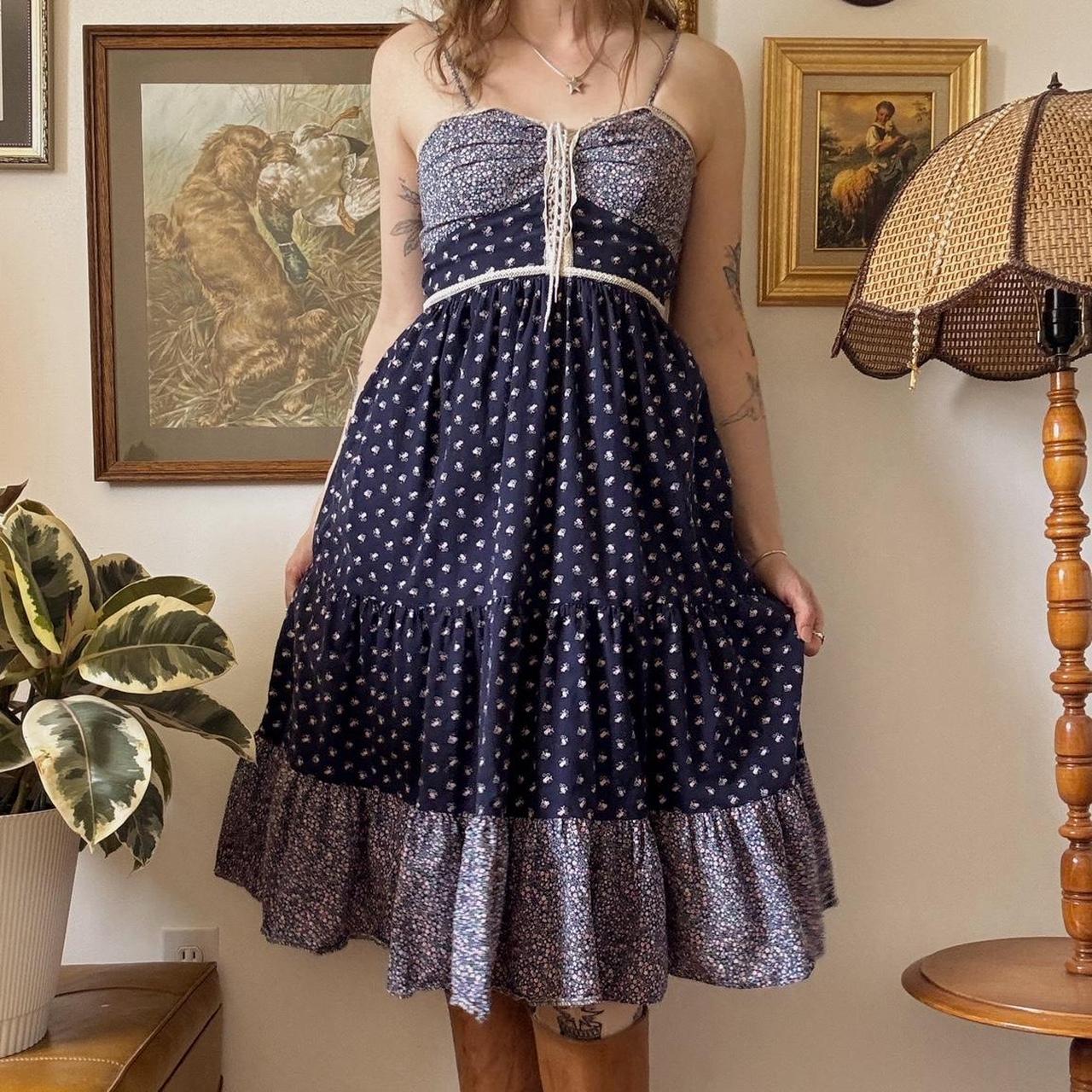 1970s vintage prairie maxi dress (XS/S)