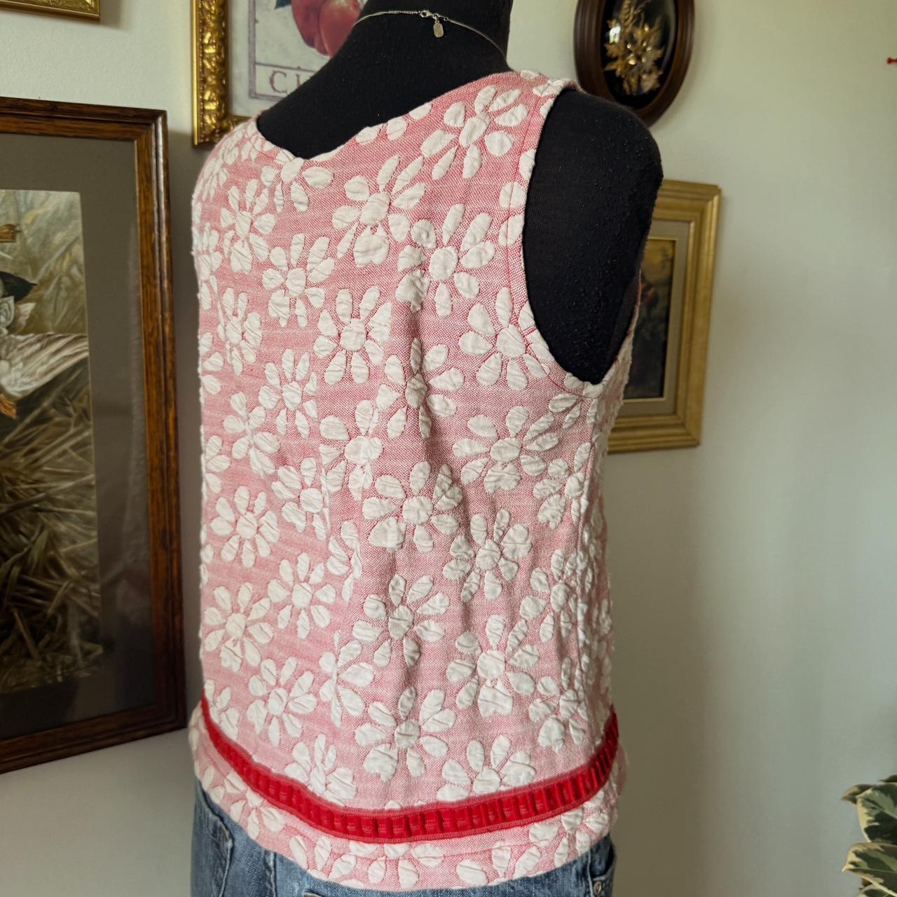 Pink floral summer tank (S/M)