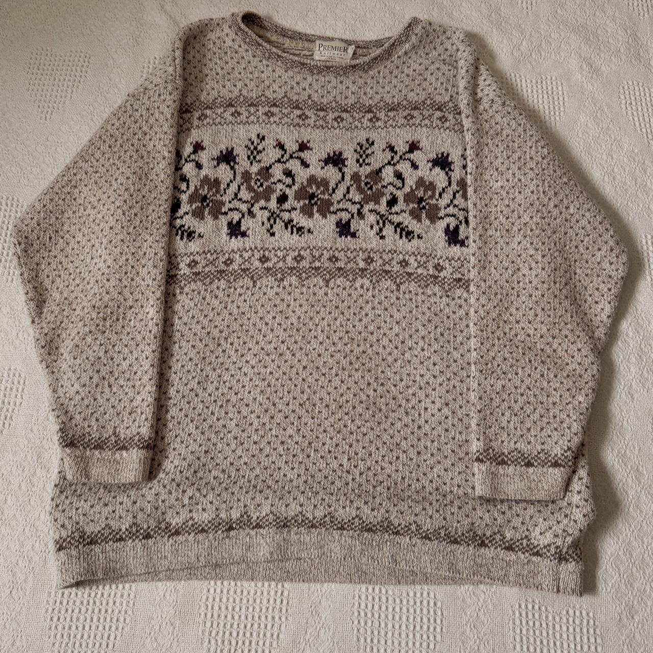 Whimsical floral knit jumper (XL)