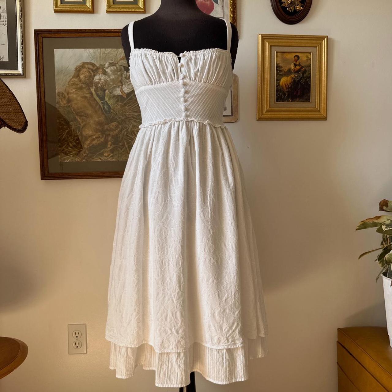 White princess midi dress (M)