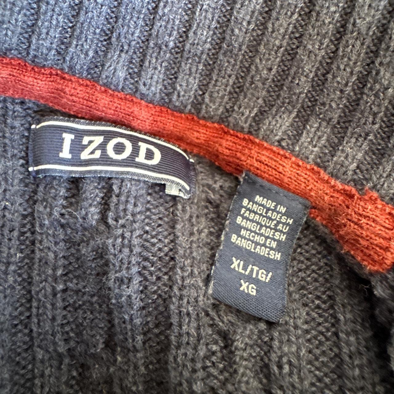 Navy cable knit mock neck sweater (XL)