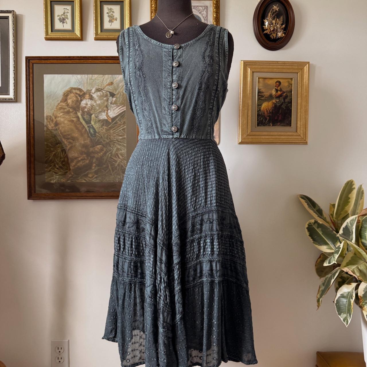 Boho fall fairy midi dress (L)