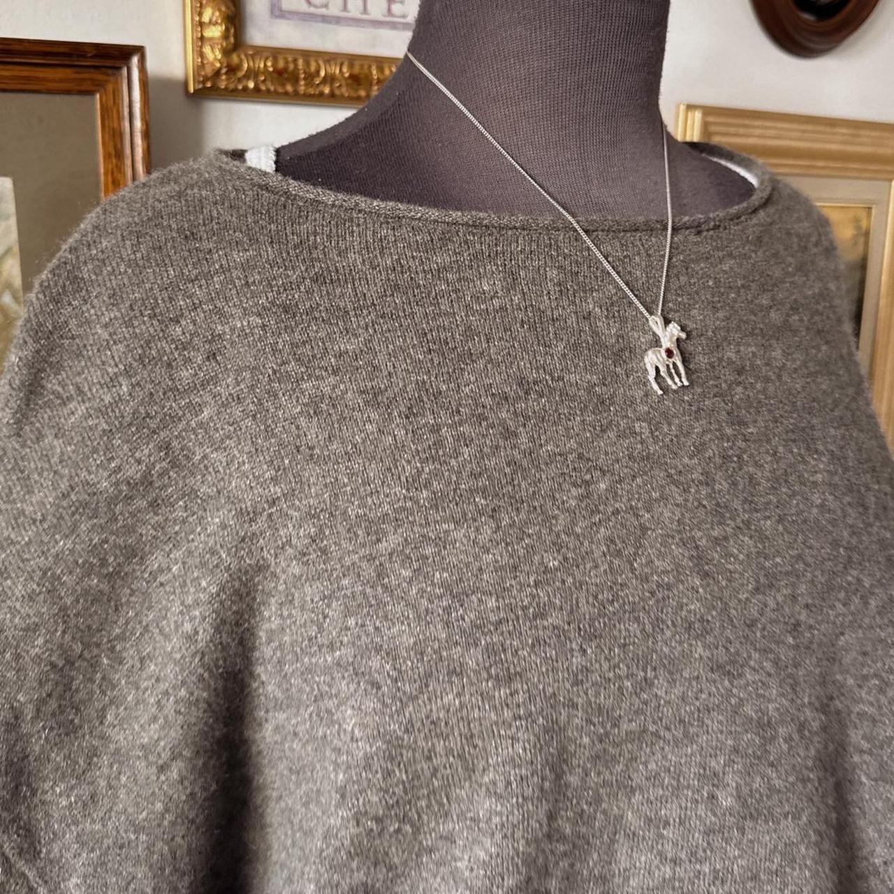 Slouchy boatneck cashmere sweater (S)