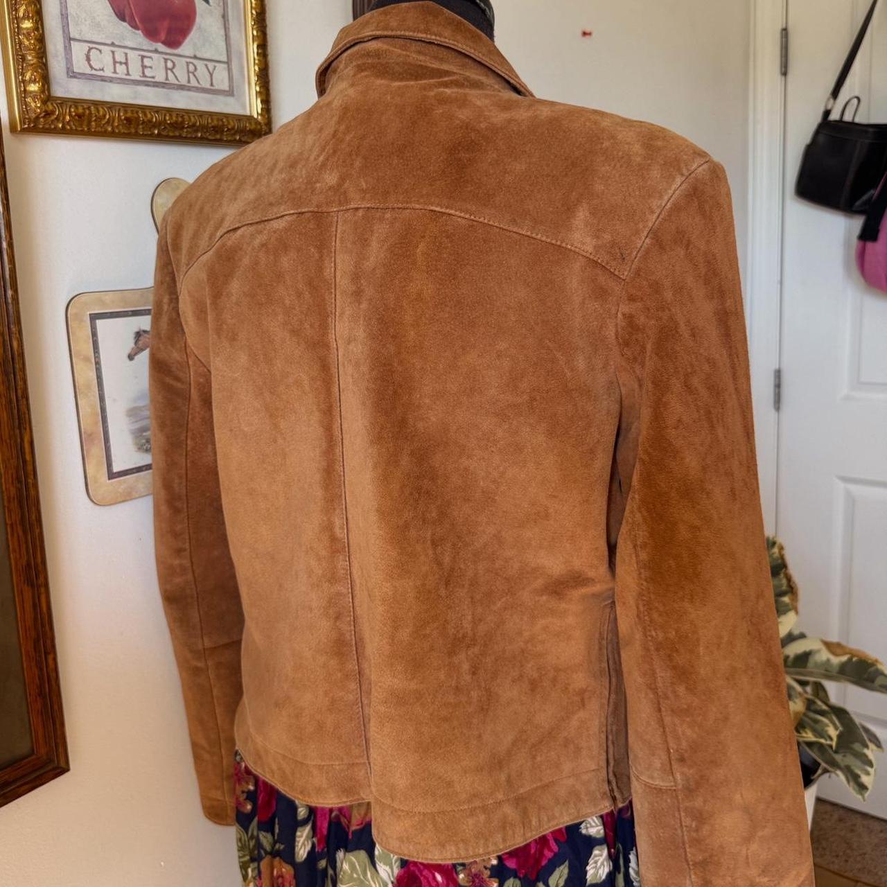 Caramel brown suede leather jacket (M/L)