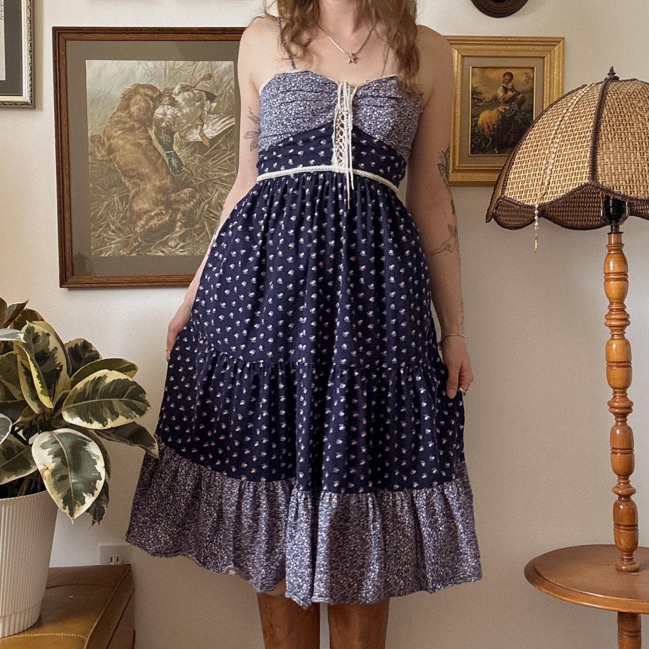 1970s vintage prairie maxi dress (XS/S)