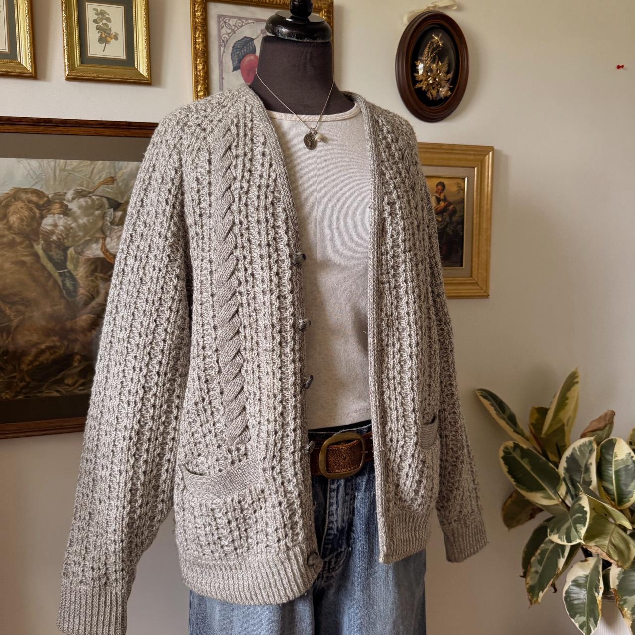 Slouch grey knit cardigan (M/L)