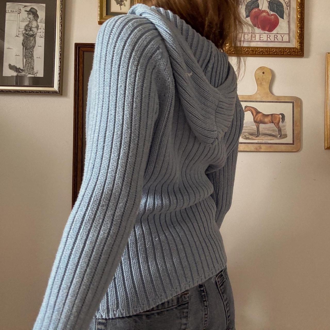 Y2K cable knit hoodie (M)
