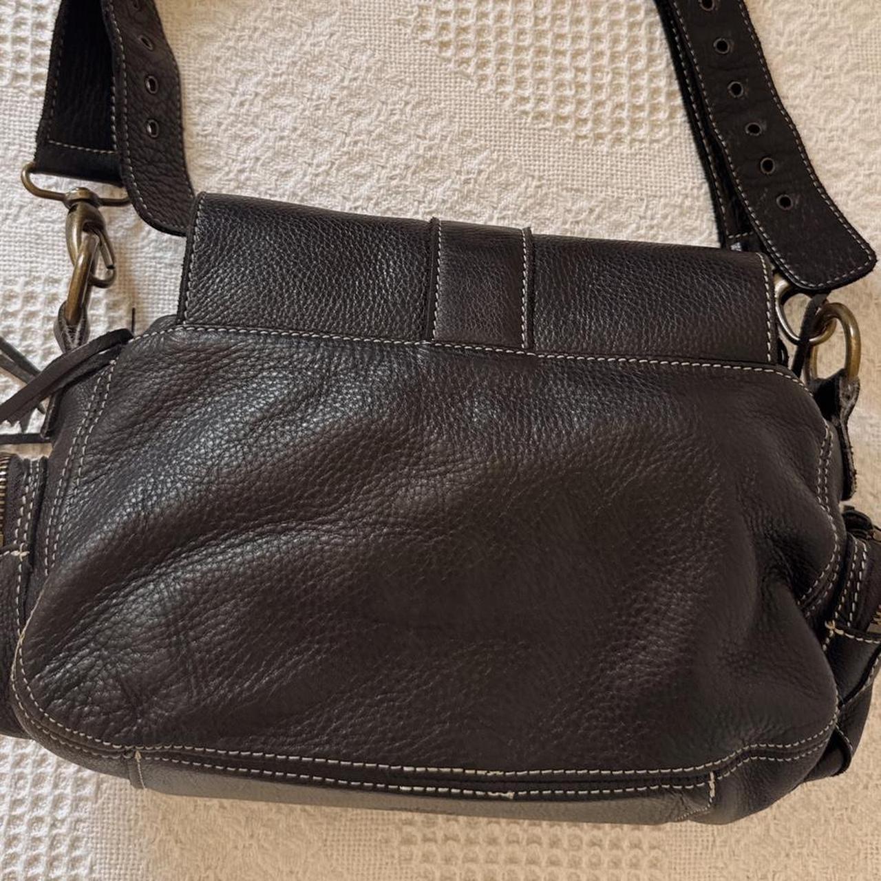 Black slouchy leather messenger bag
