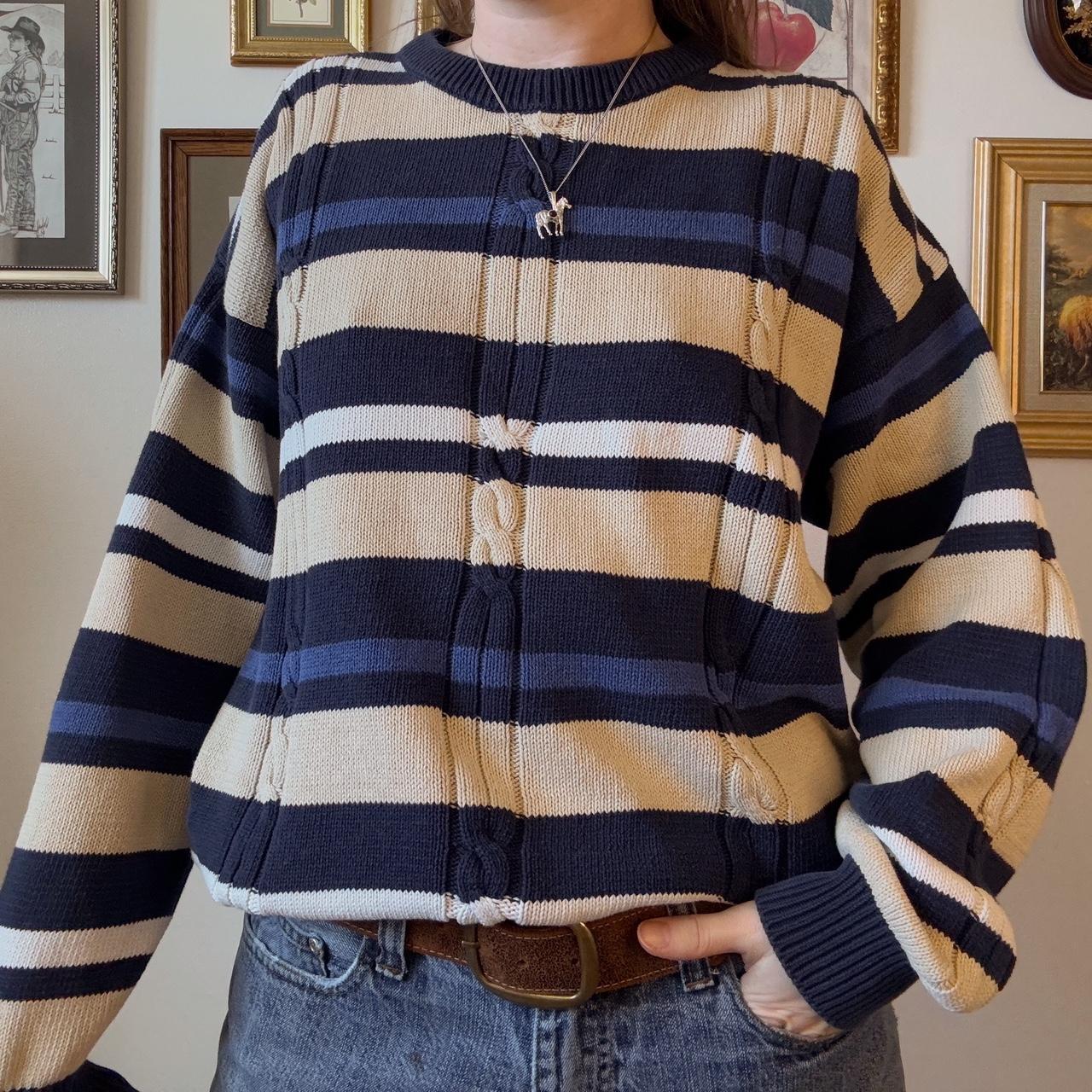 Vintage striped knit jumper (XL)