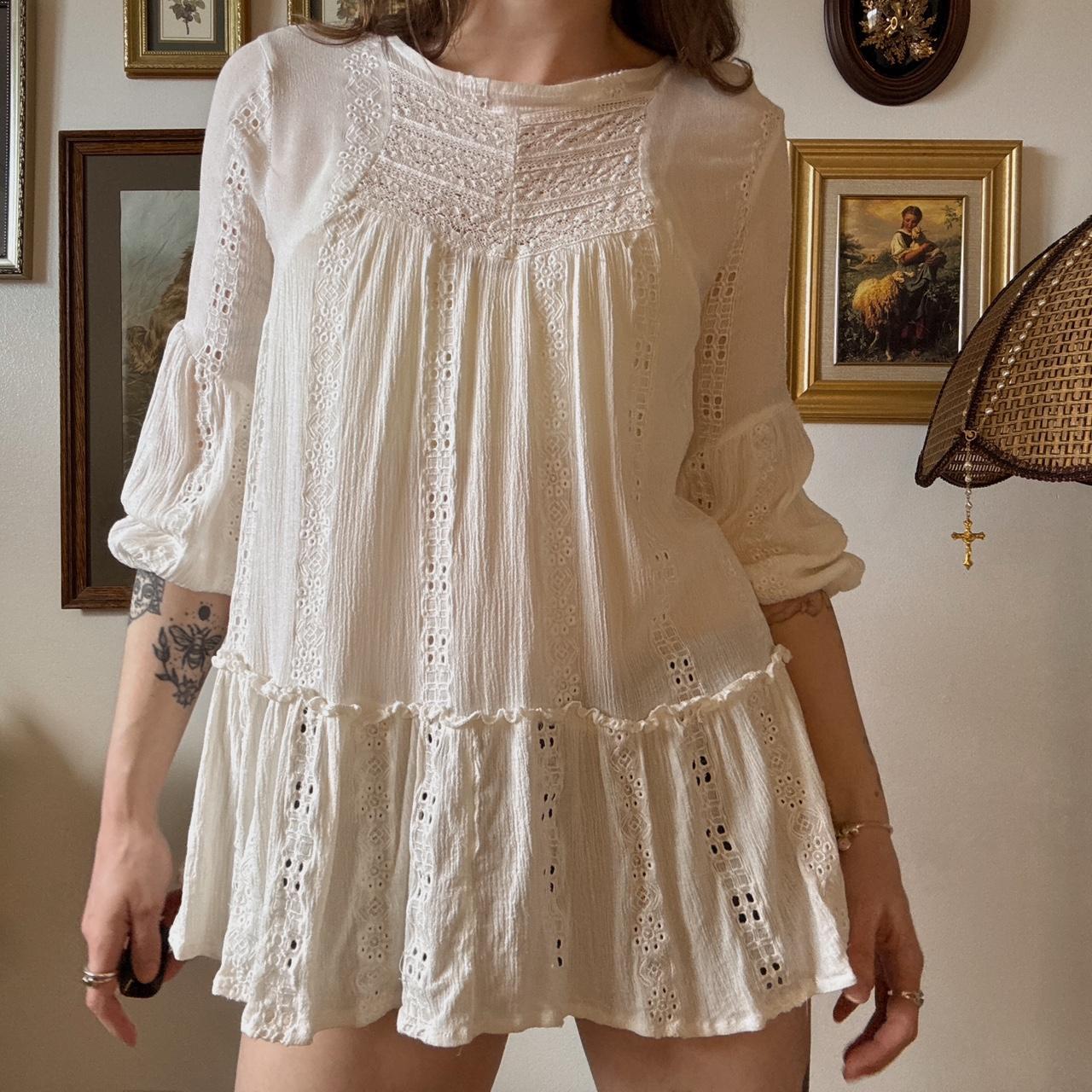 Boho lace tunic top (S)