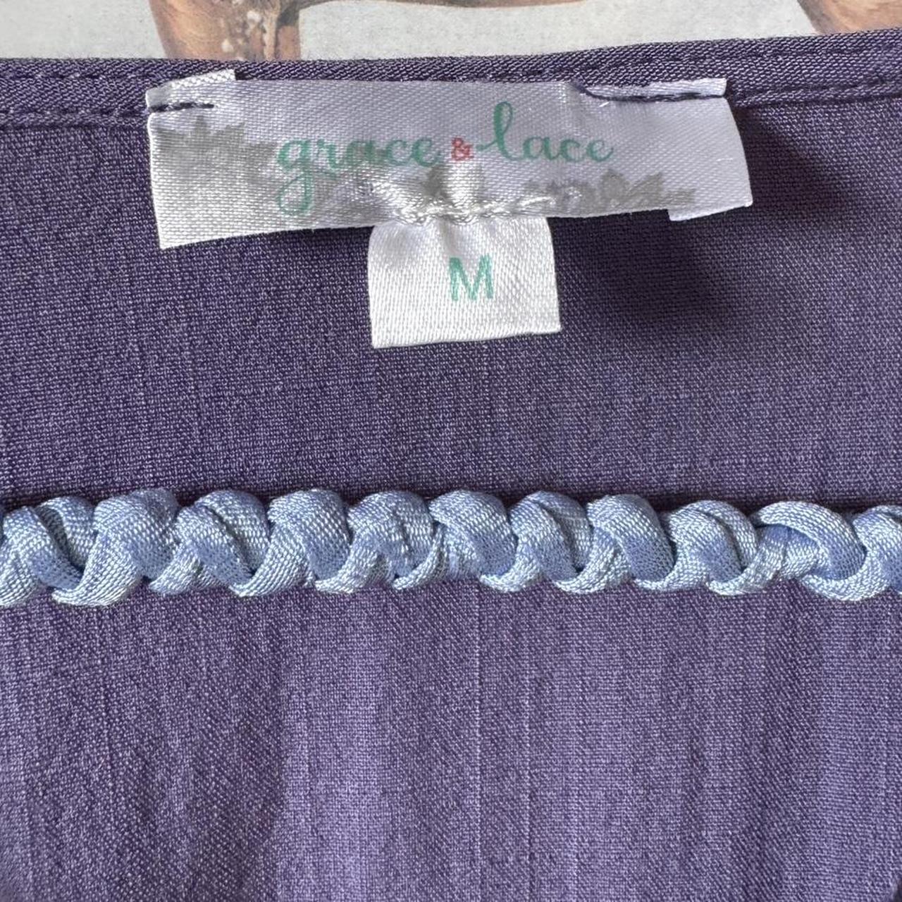 Lilac boho lace blouse (M)