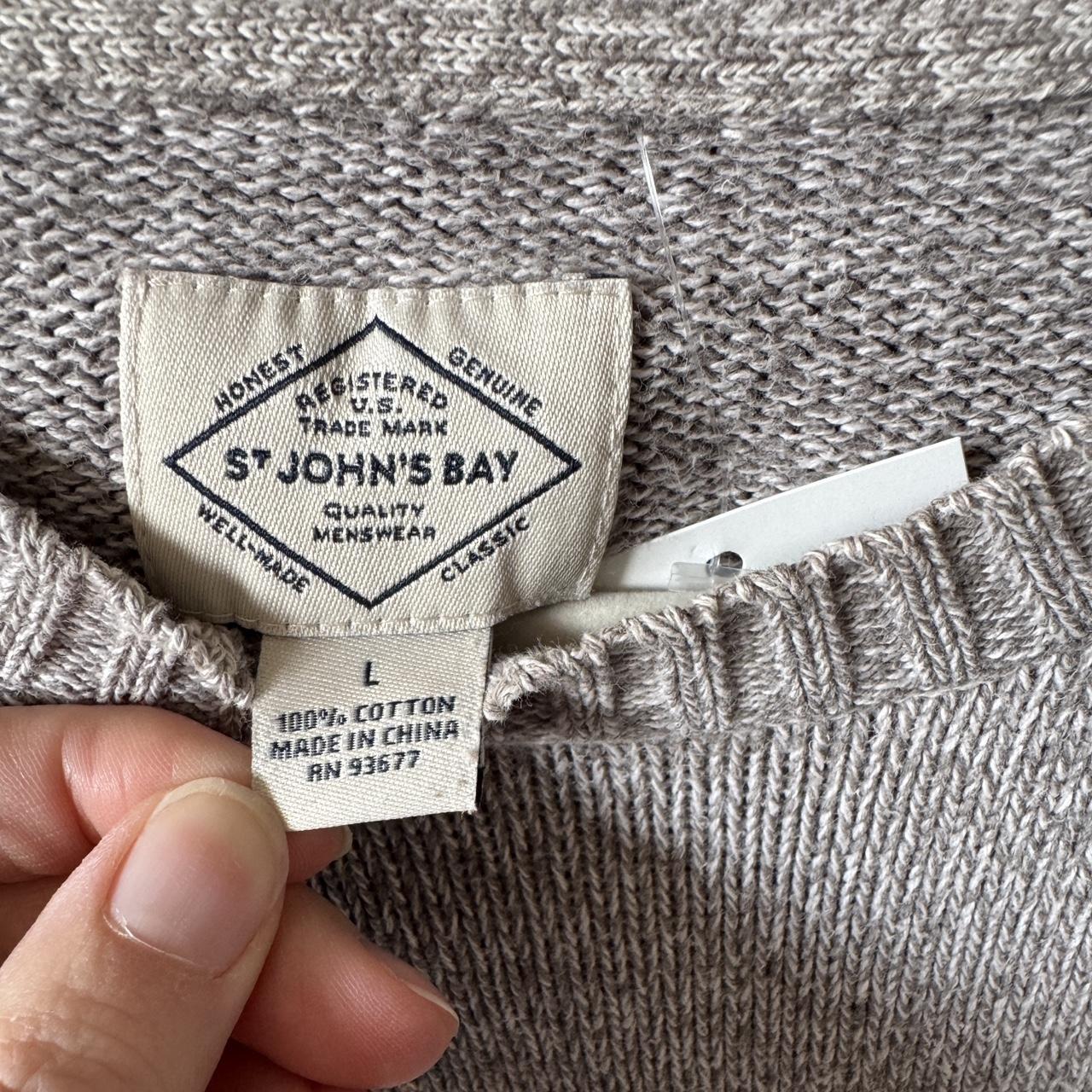 Soft cotton oatmeal knit sweater (L)