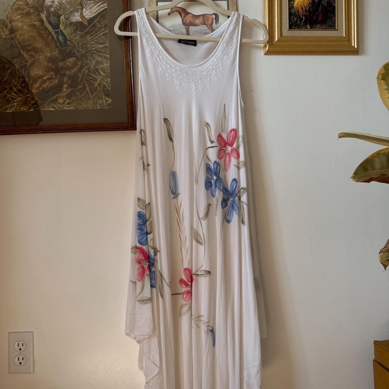 White boho fairy maxi dress (M)