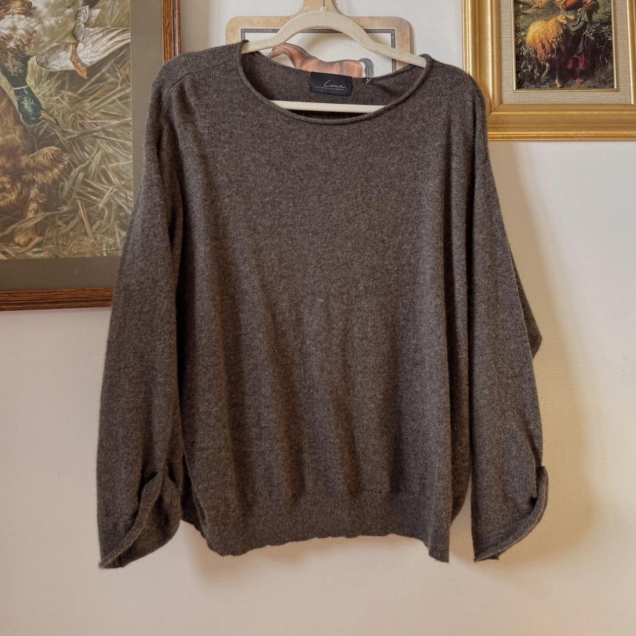 Slouchy boatneck cashmere sweater (S)