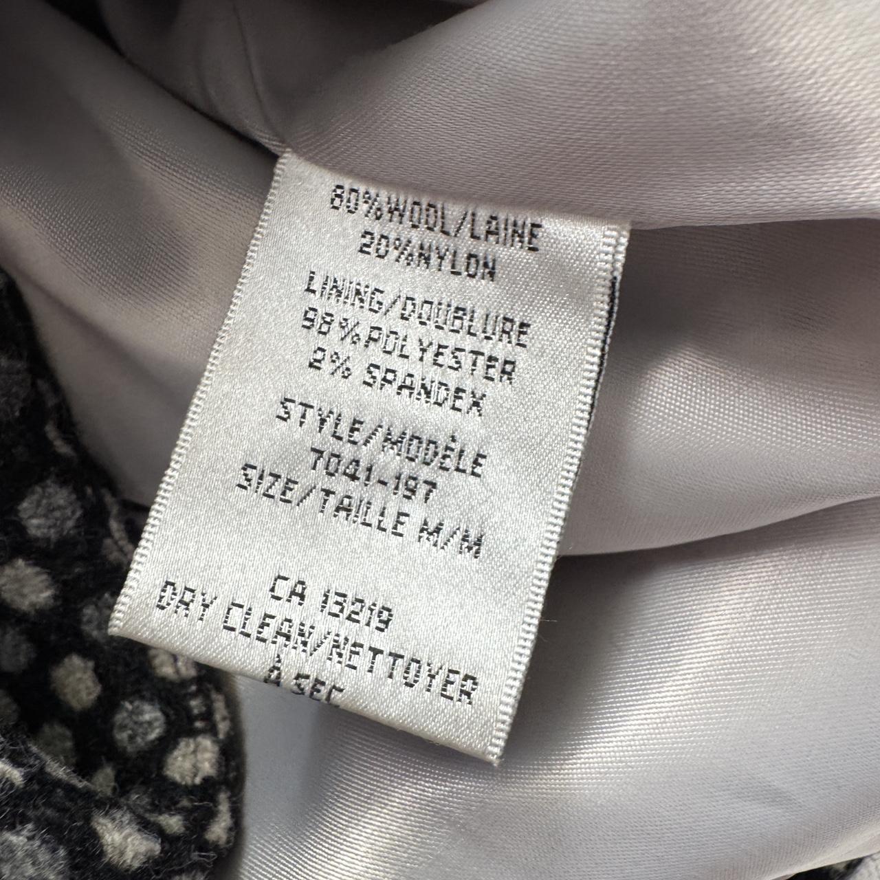 Wool polkadot pea coat (M)