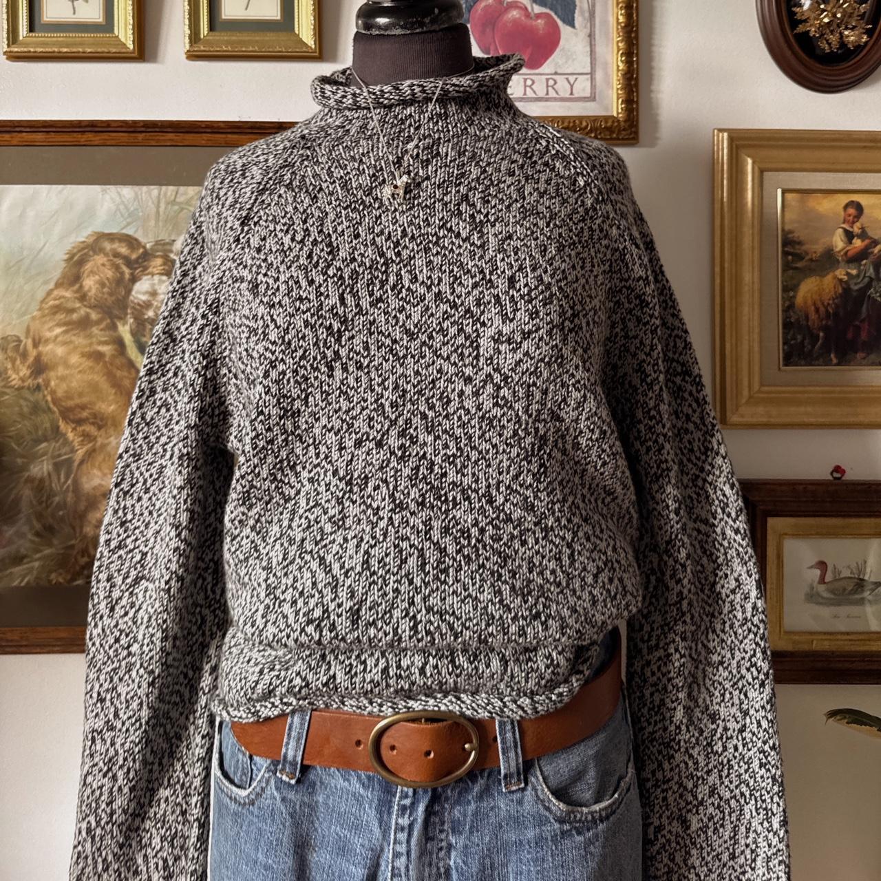 Roll neck cotton sweater (S)