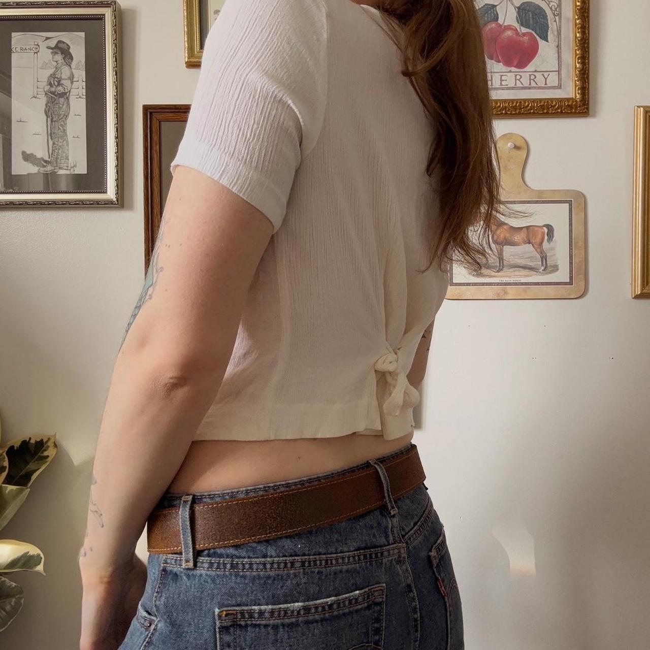 Cream lace baby tee (S)