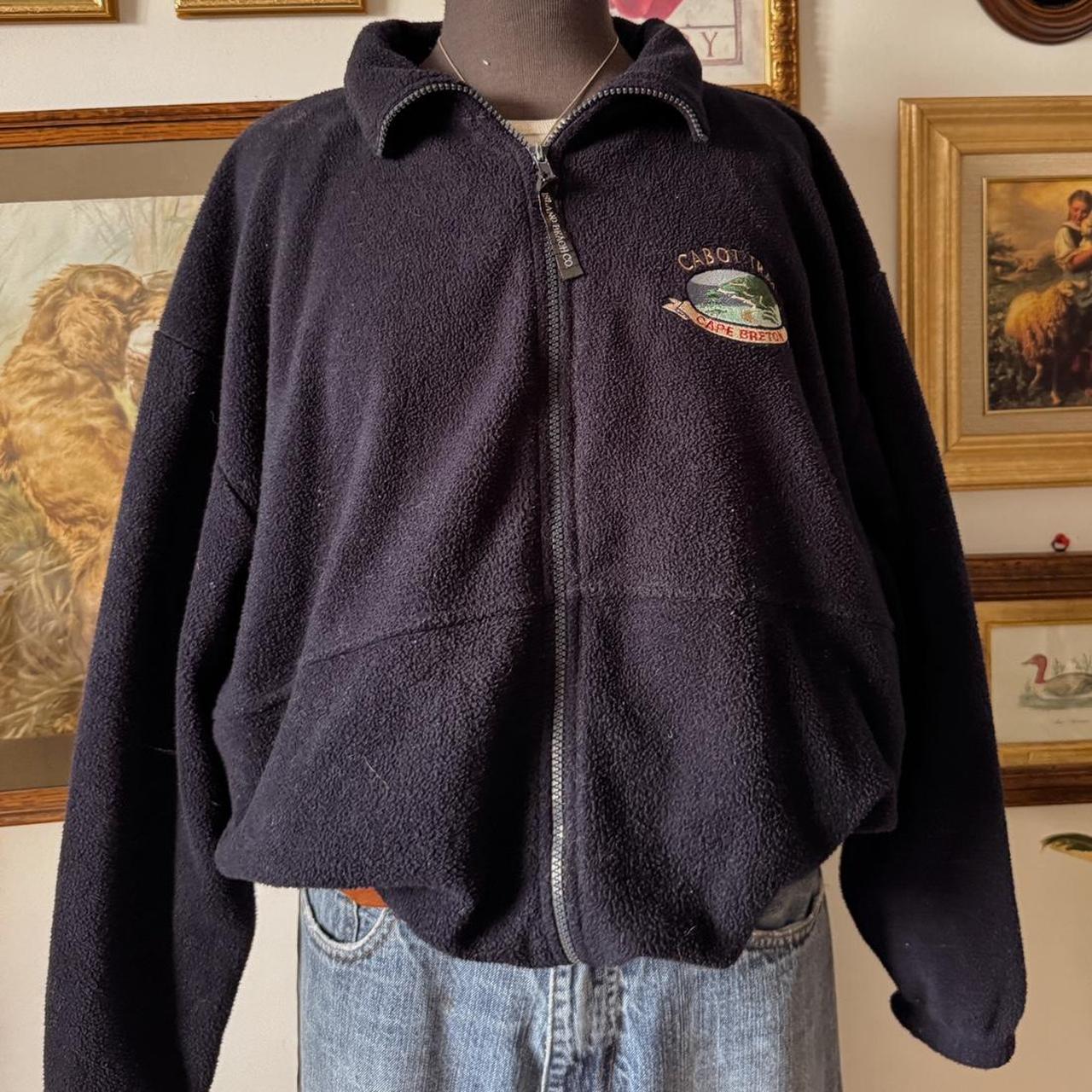 Navy oversized fleece zip up (XL)