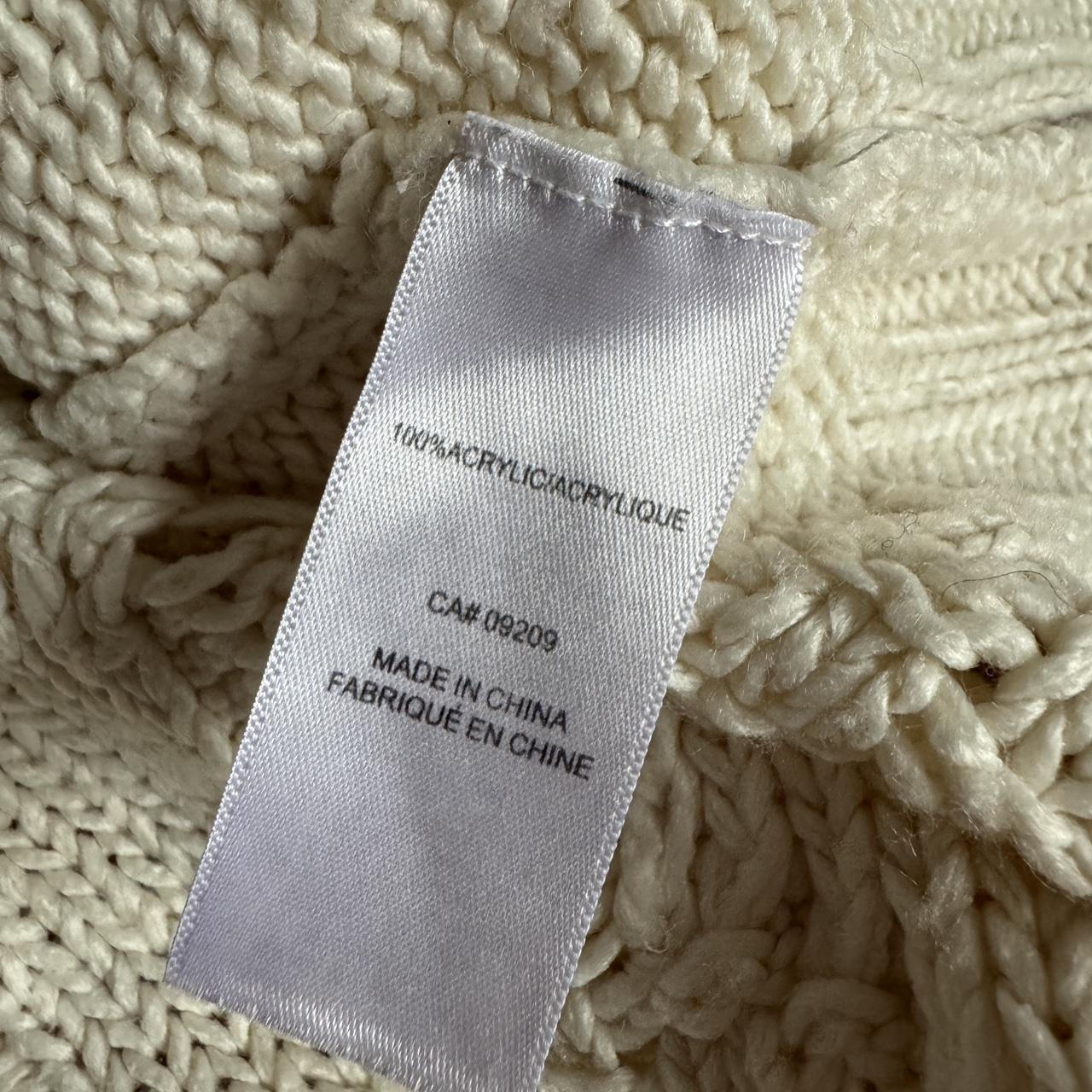 Cream knitted cottage cardigan (M)