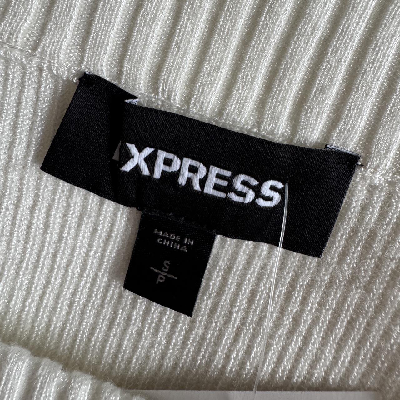 White knit boatneck top (S)