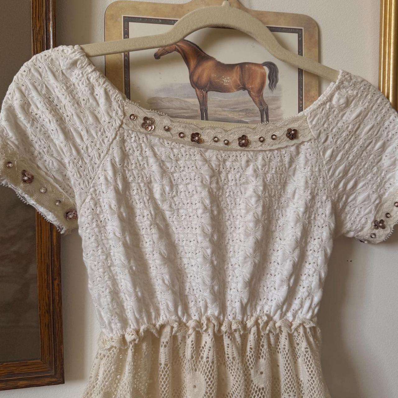 Boho crochet babydoll top (S)