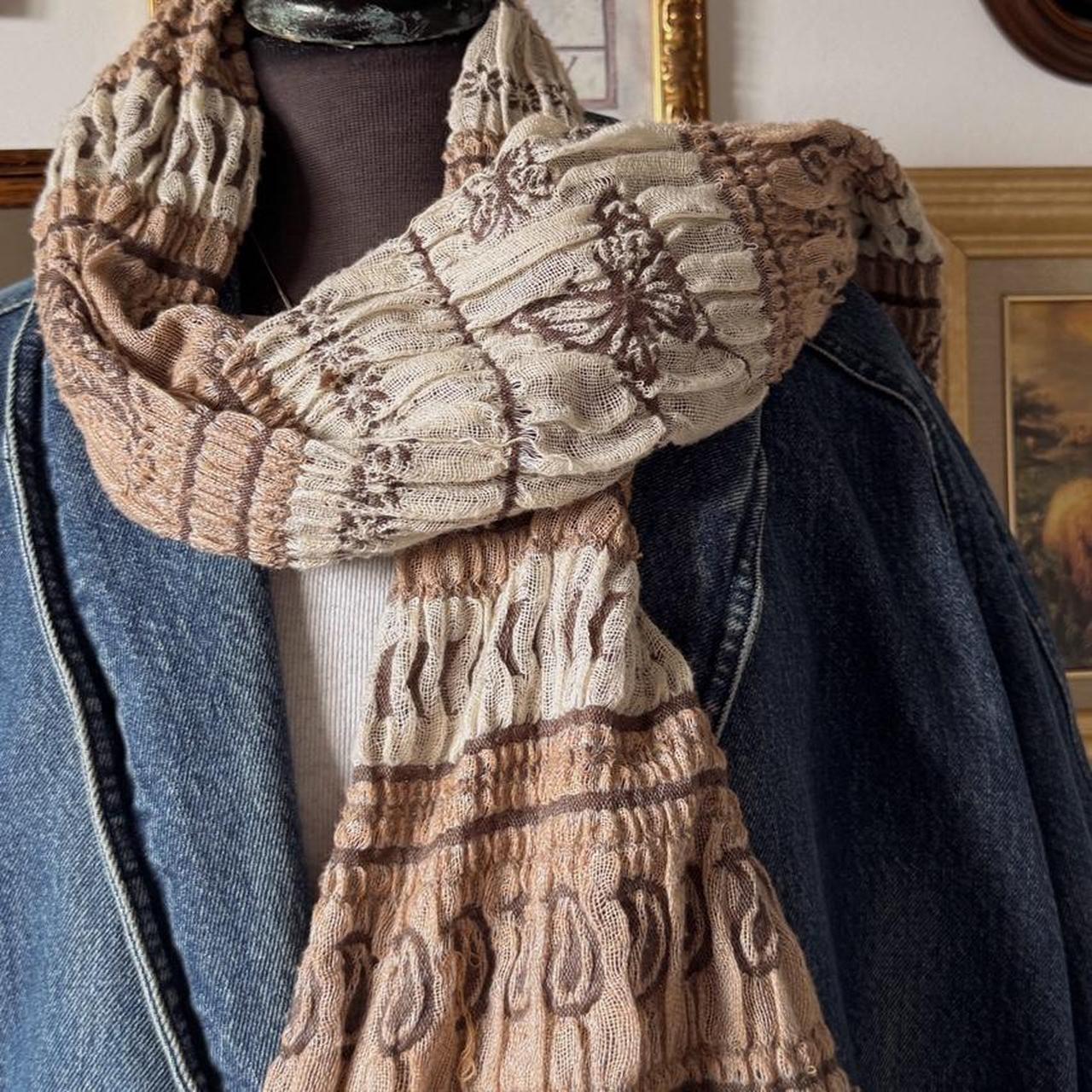 Cream butterfly scarf