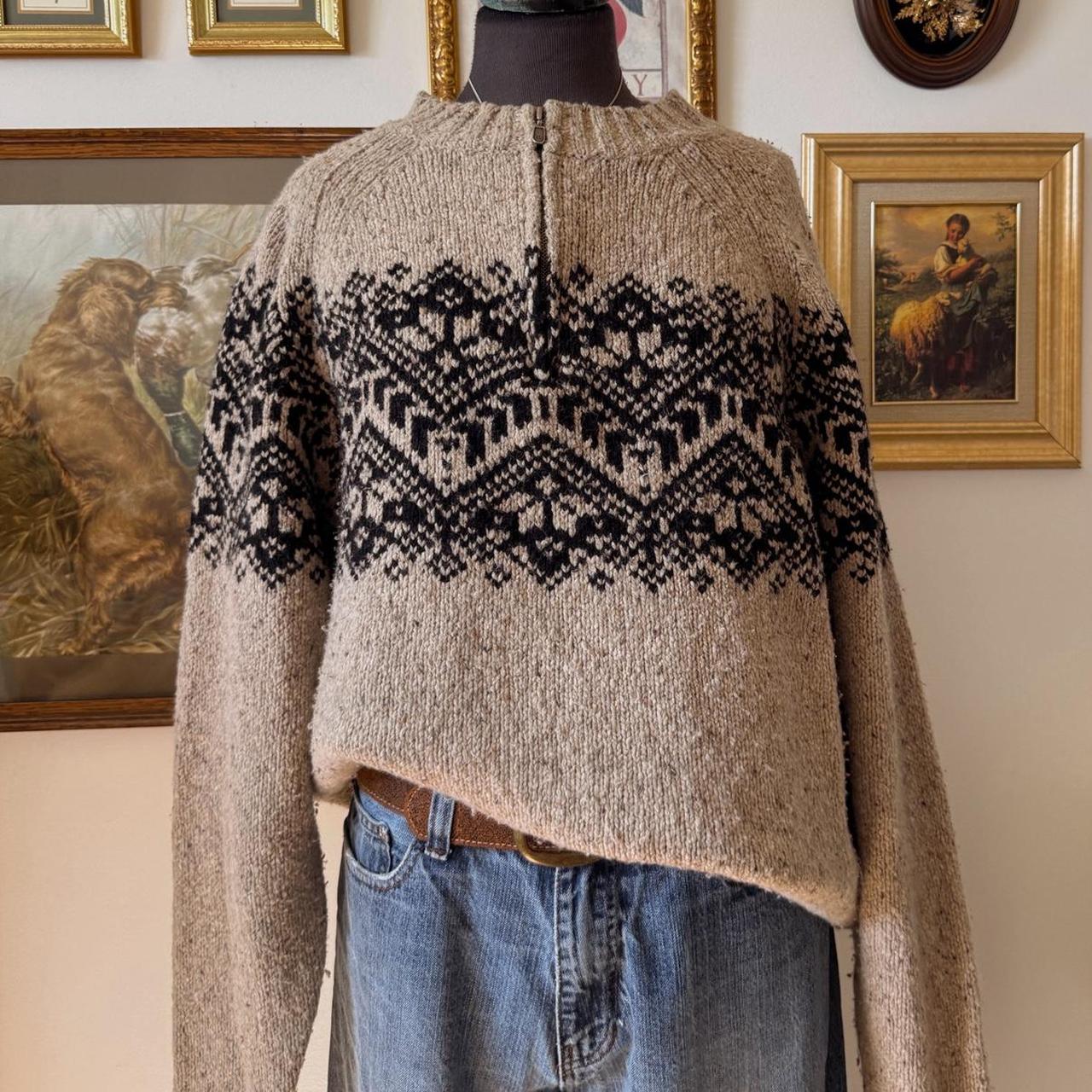 90s tweed cabin knit sweater (XL)
